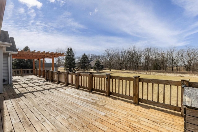 deck with a pergola