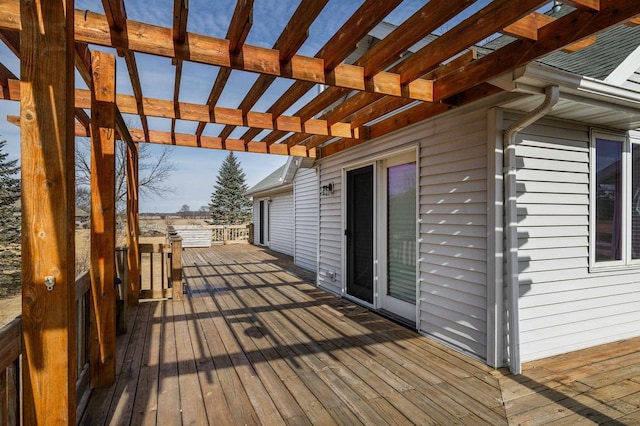 deck with a pergola