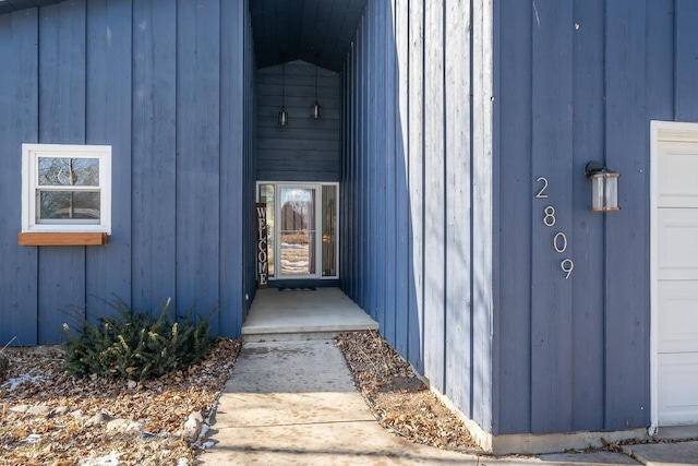 view of doorway to property