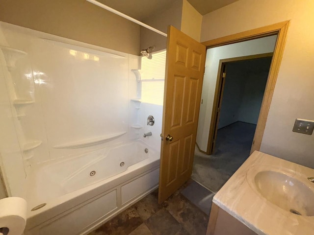 bathroom with bathing tub / shower combination and sink