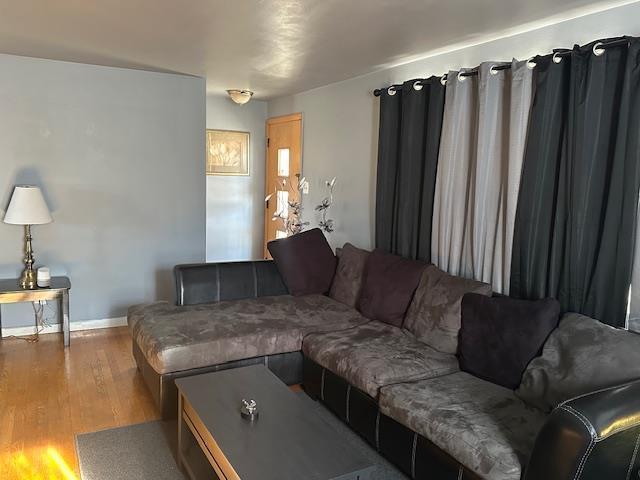 living room featuring light hardwood / wood-style flooring