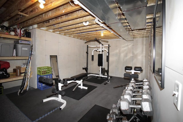 view of workout room