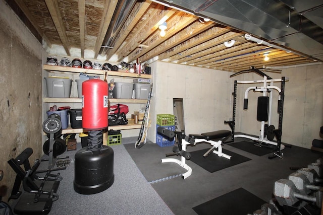 view of workout area