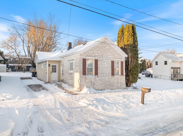 view of snowy exterior