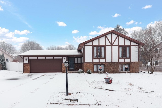 view of front facade with a garage