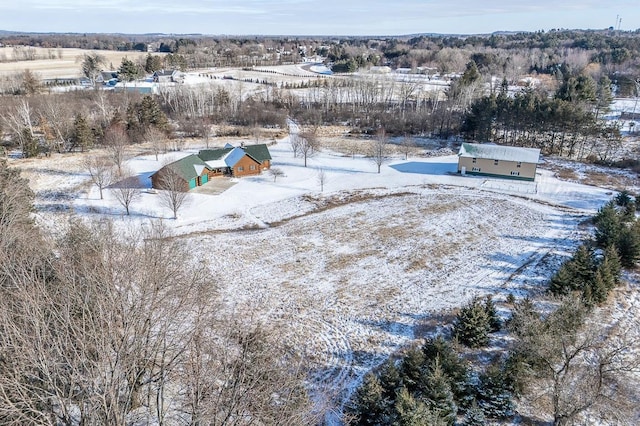 view of snowy aerial view