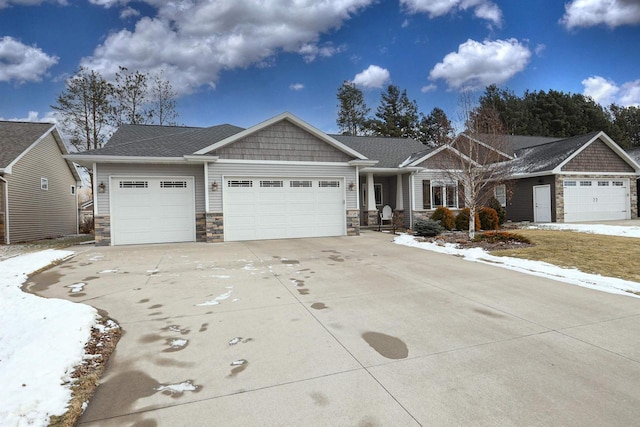 view of front of home featuring a garage