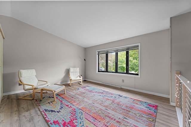 unfurnished room with light wood-type flooring