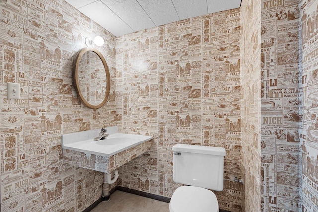 bathroom with toilet and sink