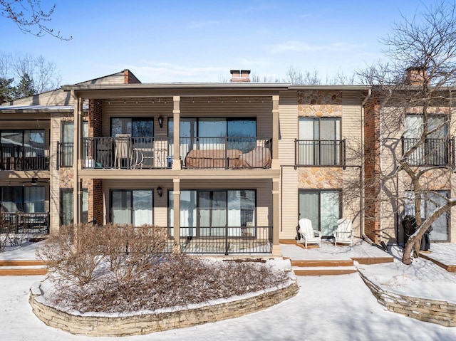 exterior space with a balcony