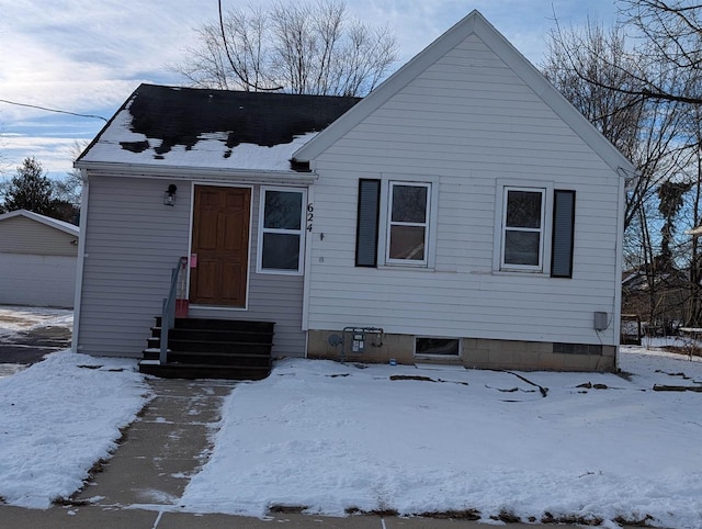 view of bungalow-style home