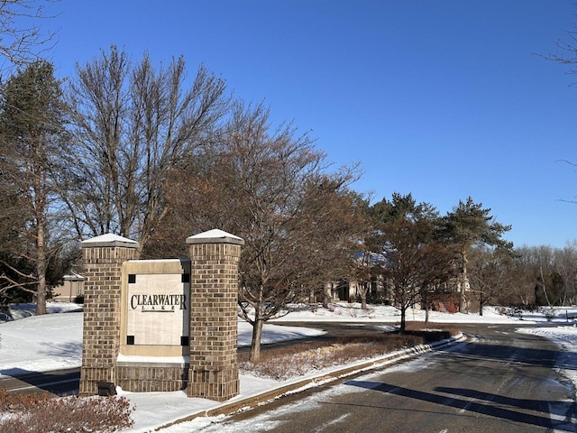 view of community sign