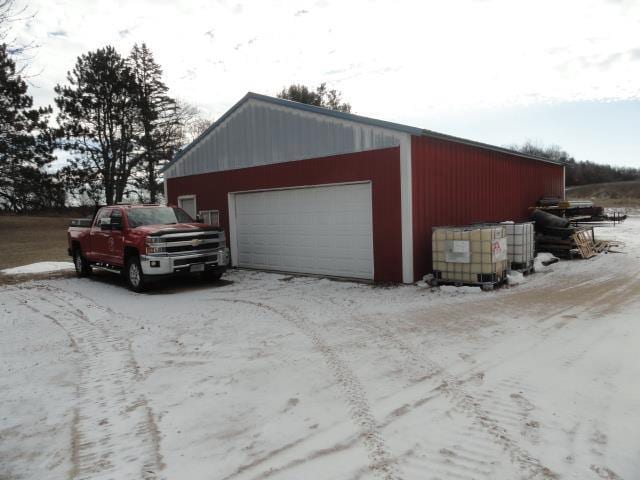 N8621 5th Rd, Westfield, WI 53964 - view of snow covered garage