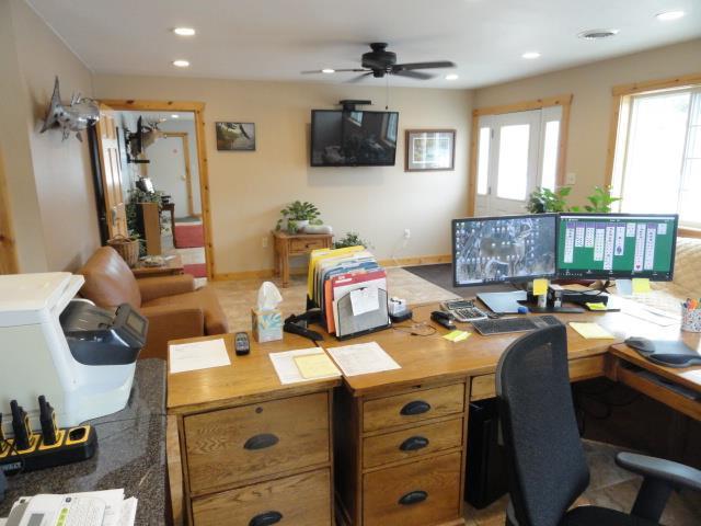 N8621 5th Rd, Westfield, WI 53964 - office area with ceiling fan