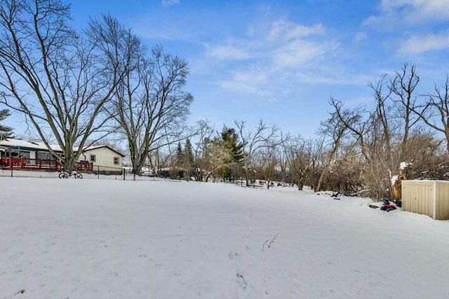 view of snowy yard