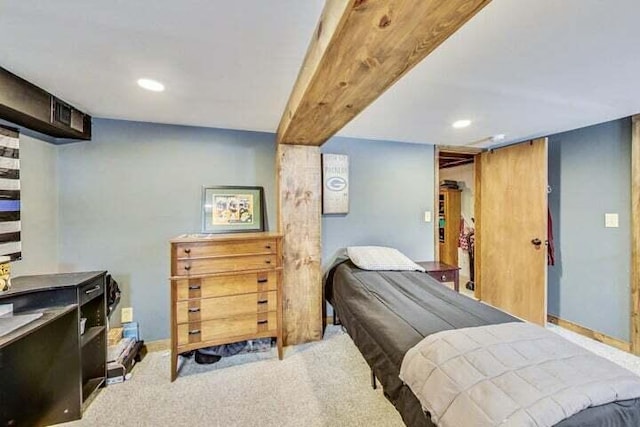 view of carpeted bedroom