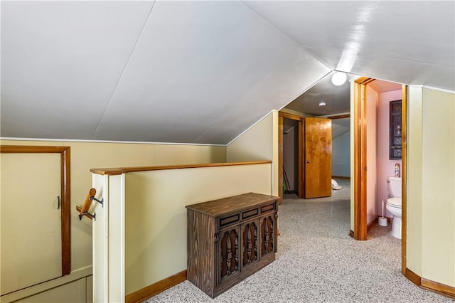 interior space featuring lofted ceiling