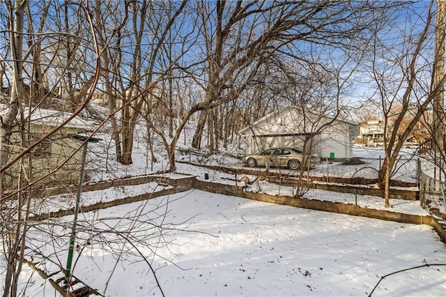 view of snowy yard