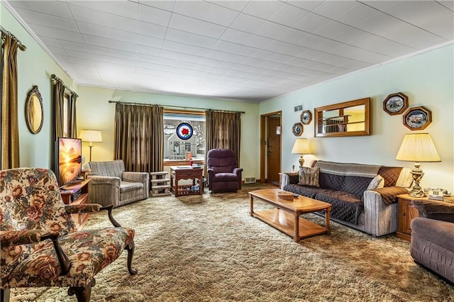 view of carpeted living room