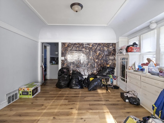 interior space with wood-type flooring