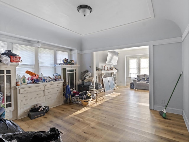 interior space with light wood-type flooring