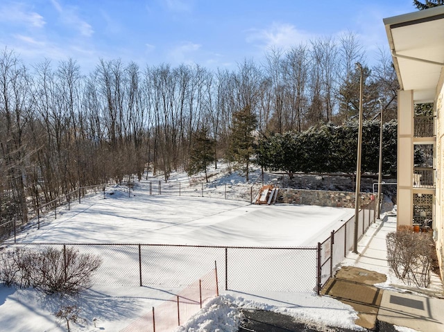 view of snowy yard