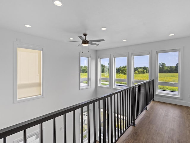 hall featuring hardwood / wood-style floors