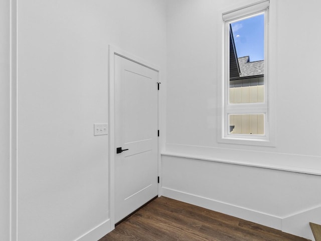 interior space featuring dark wood-type flooring