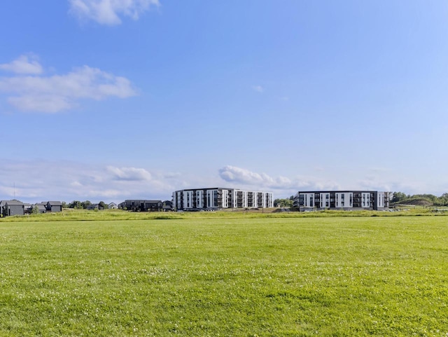 view of property's community with a yard