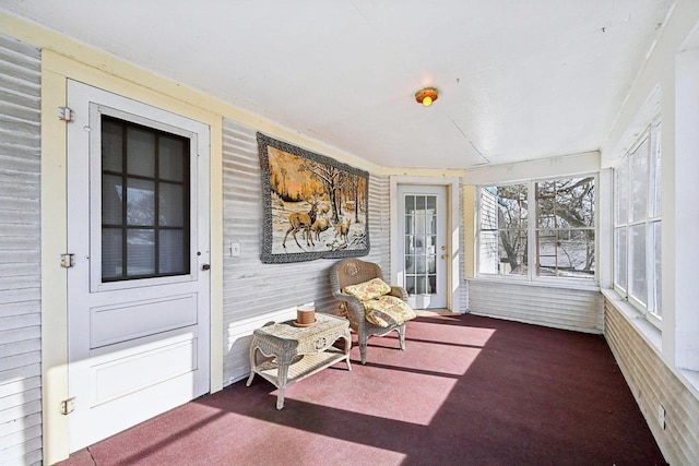 view of sunroom / solarium