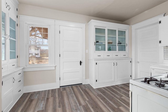 entryway featuring dark hardwood / wood-style floors