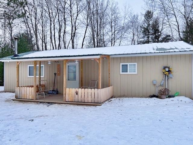 view of snow covered structure