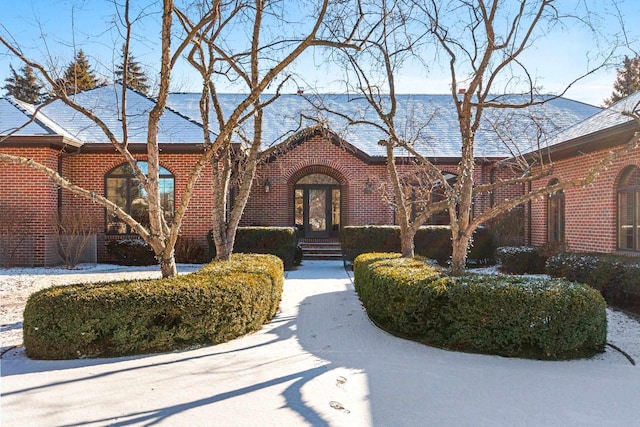 view of front of home with french doors