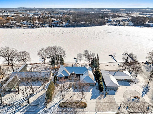 view of snowy aerial view