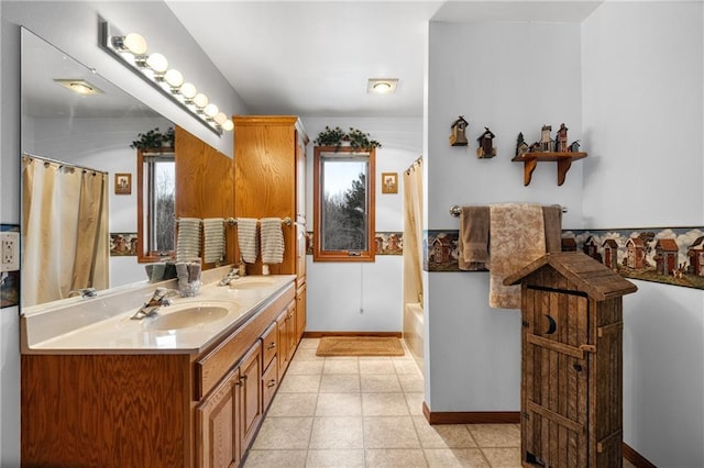 bathroom featuring vanity