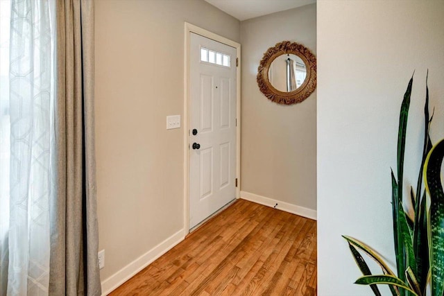 entrance foyer featuring light hardwood / wood-style floors