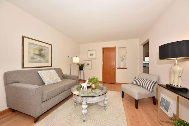 living room featuring hardwood / wood-style flooring