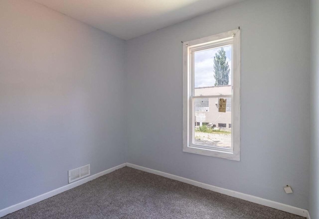 unfurnished room with carpet floors