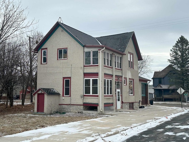 view of snowy exterior