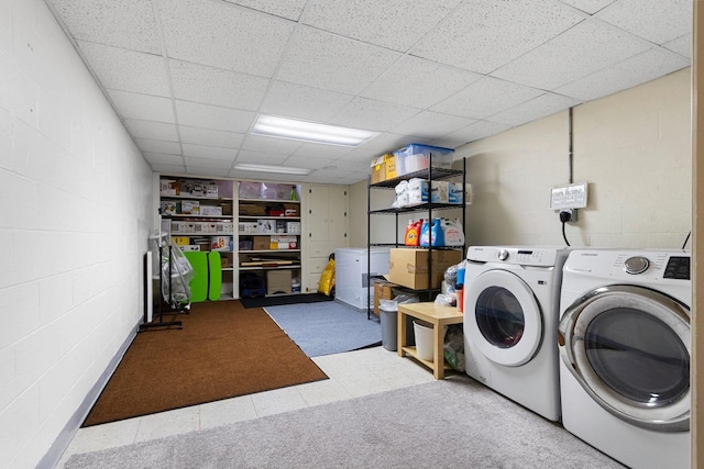 laundry area with separate washer and dryer