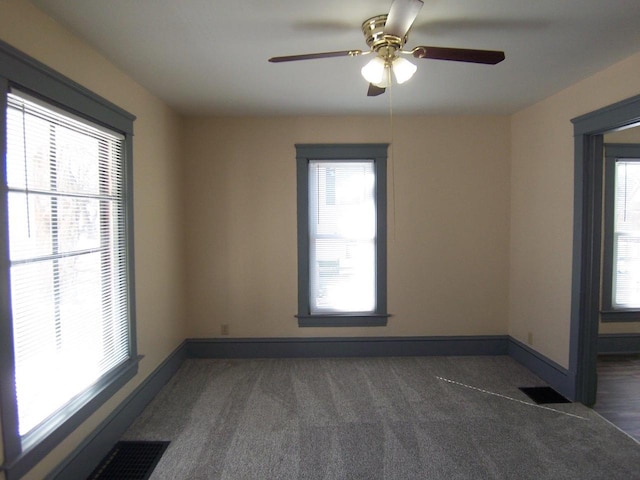 view of carpeted spare room