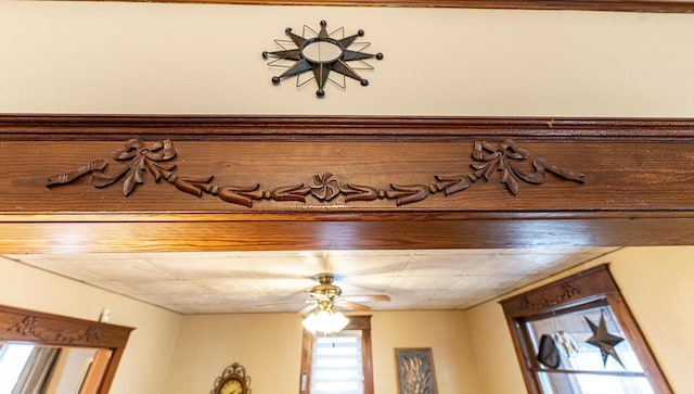 details featuring ceiling fan