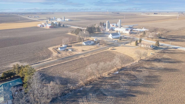 aerial view with a rural view