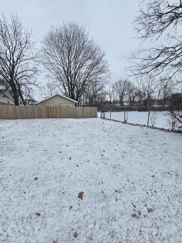 view of snowy yard