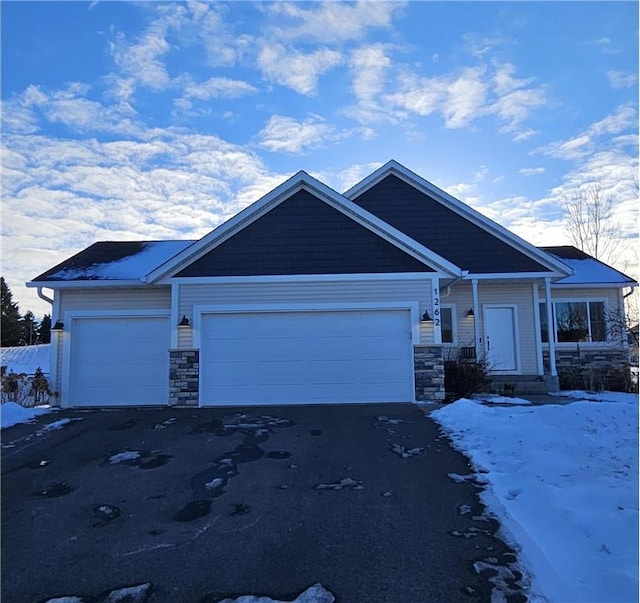 view of front of house featuring a garage