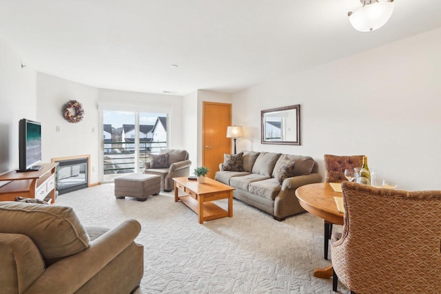 view of carpeted living room