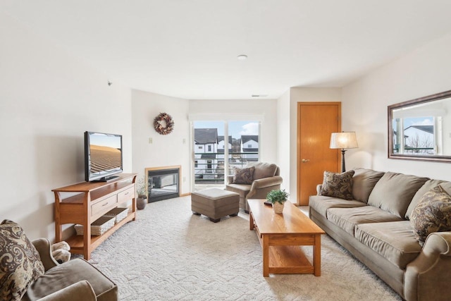 view of carpeted living room