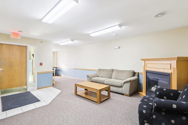 view of carpeted living room