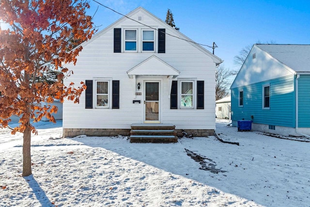 view of bungalow-style home