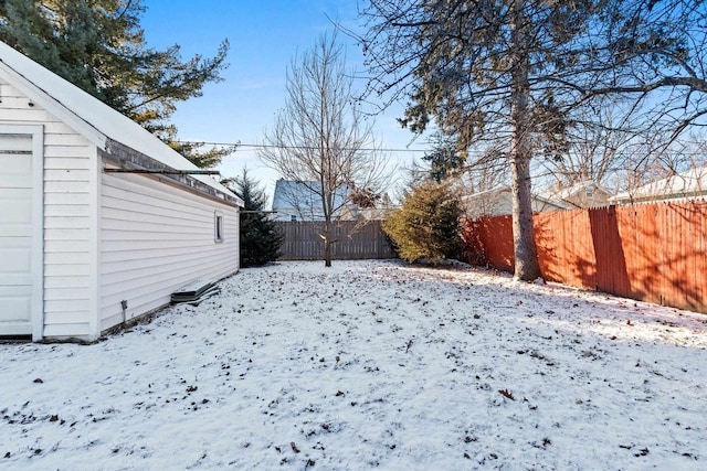 view of snowy yard